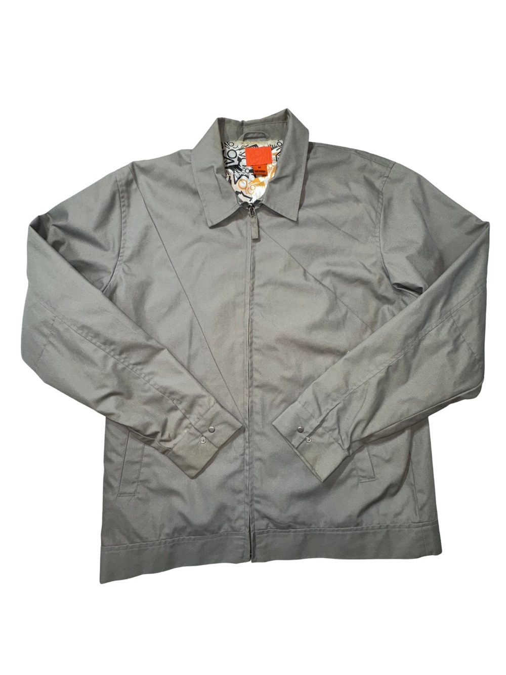 Volcom Men’s Medium Gray Full Zip Jacket Graphic Lined Skate Streetwear